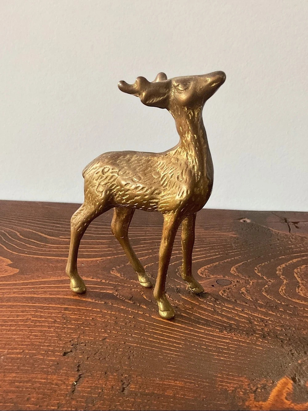 Metal Brass Gold Deer Figurine Sculpture